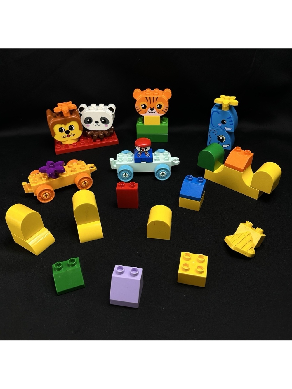 Lego Duplo Building Block Lot Animal Prints Mixed Clown Flower